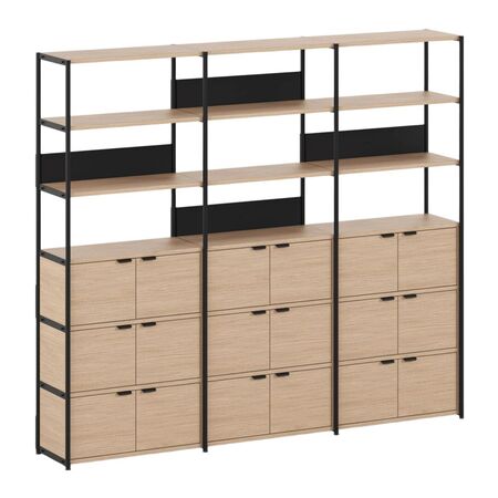 TIPTOE Regal Unit 6 240 cm von Tiptoe 9 Türen, Graphite Black