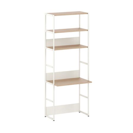 TIPTOE Regal mit Schreibtisch 80 cm von Tiptoe 0 Schubladen / Türen, H: 215 cm, Cream White