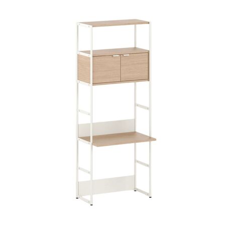 TIPTOE Regal mit Schreibtisch 80 cm von Tiptoe 1 Tür, H: 215 cm, Cream White