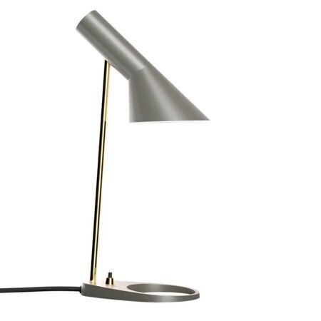 Louis Poulsen AJ Mini Tischleuchte Messing / Warm grau