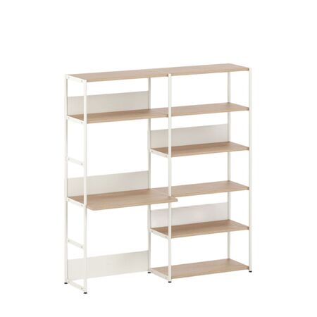 TIPTOE Regal mit Schreibtisch 160 cm von Tiptoe 0 Schubladen / Türen, H: 180 cm, Cream White