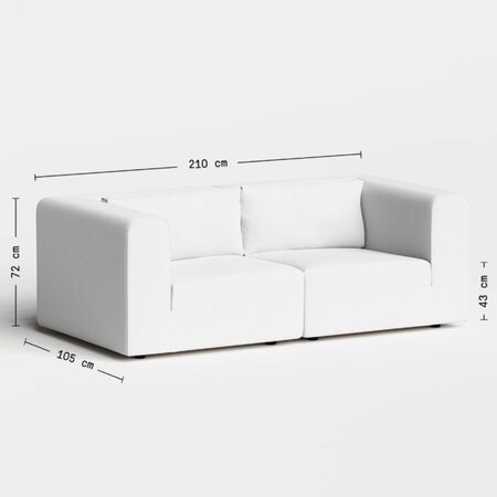 2-Sitzer Sofa Bridge 210 x 105 cm von Tiptoe