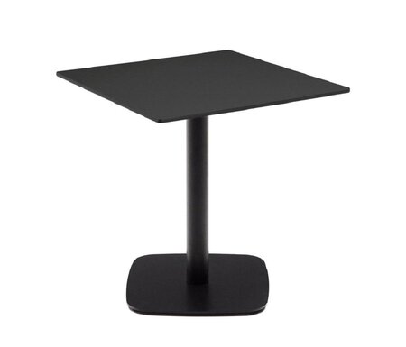 Kave Home DINA Gartentisch 68 x 68cm-Schwarz-Schwarz