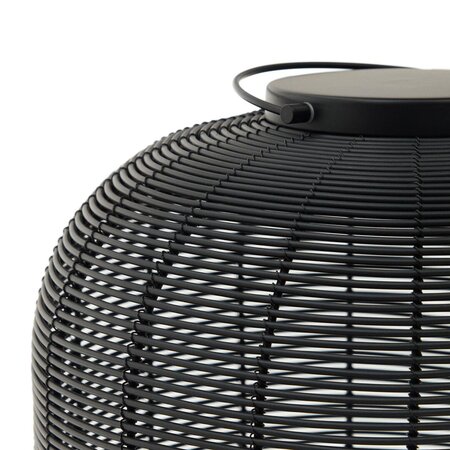 Kave Home SARANELLA Outdoor Tischleuchte-Schwarz