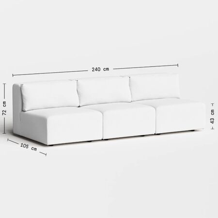 4-Sitzer Sofa Bridge 240 x 105 cm von Tiptoe