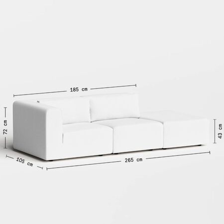 4-Sitzer Sofa Bridge 265 x 105 cm von Tiptoe