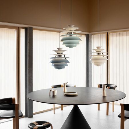 Louis_Polusen_PH-Snowball-Dusty_Blue_Chrome_Green_Pendant_Lifestyle