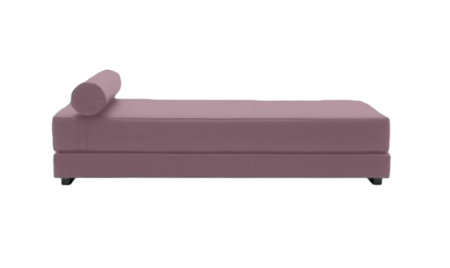 Softline Lubi Schlafsofa mit Kaltschaummatratze-Felt Melange 640 Purple - Gestell schwarz