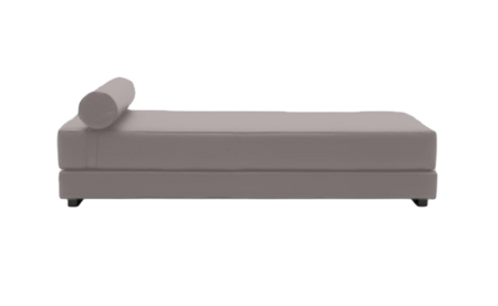 Softline Lubi Schlafsofa mit Kaltschaummatratze-Vision 395 Violet - Gestell schwarz