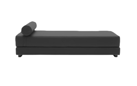 Softline Lubi Schlafsofa mit Kaltschaummatratze-Vision 443 Black Brown - Gestell schwarz