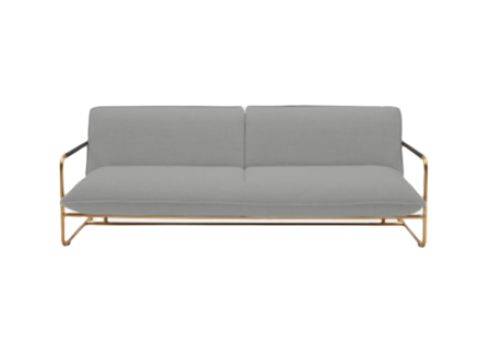 Softline NOVA Schlafsofa-Hallingdal 116 White/Dark Grey-Brass