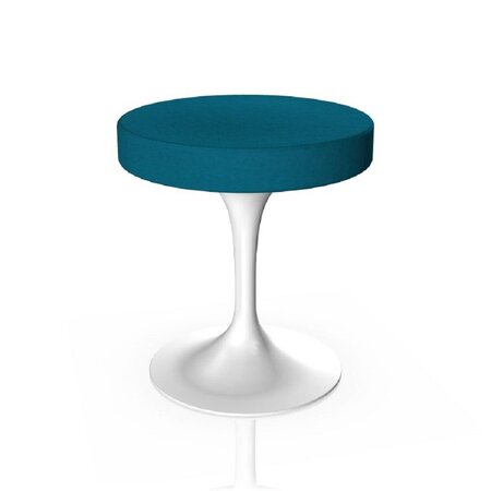 Knoll International Tulip Stool Hocker - Weiß - Tonus 854T Turquoise