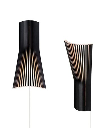Secto Design Secto 4237 - kleine Eckleuchte - Schwarz laminiert - Leuchte mit Kabel