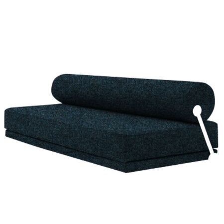 Softline A/S Softline Sleep Day Bed / Schlafsofa Weiss RAL9016, Felt Melange - 846 Blue Grey