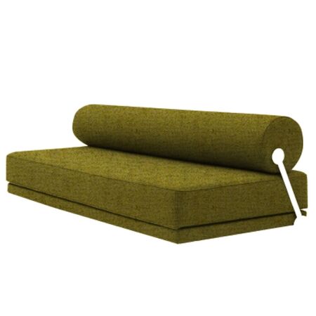 Softline A/S Softline Sleep Day Bed / Schlafsofa Weiss RAL9016, Felt Melange - 847 Mustard