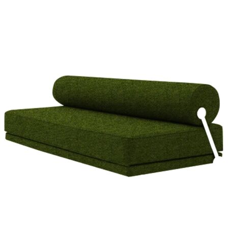 Softline A/S Softline Sleep Day Bed / Schlafsofa Weiss RAL9016, Felt Melange - 855 Olive