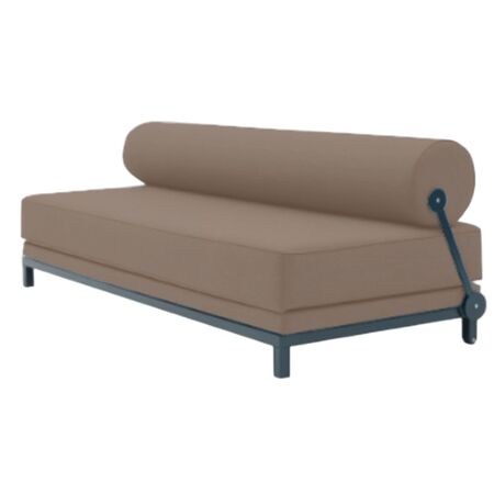 Softline A/S Softline Sleep Day Bed / Schlafsofa Blau RAL5008, Felt Melange - 849 Light Brown