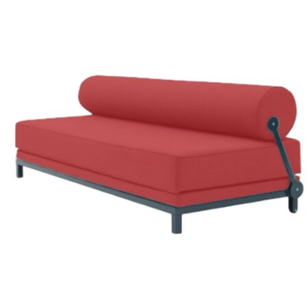 Softline A/S Softline Sleep Day Bed / Schlafsofa Blau RAL5008, Felt Melange - 650 Light Red