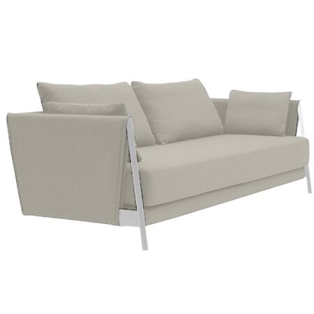 Softline A/S Softline Madison Schlafsofa Chrome, Hallingdal 200 White/Ecru