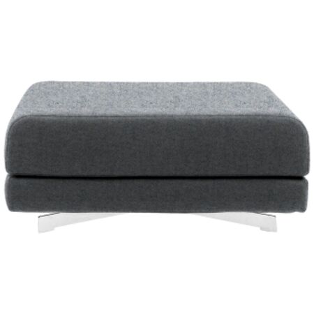 Softline A/S Softline Max Hocker/Einzelbett Felt Melange - 612 Light Grey, Weiss / Weiss