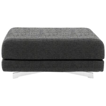Softline A/S Softline Max Hocker/Einzelbett Felt Melange - 620 Stone Grey, Weiss / Weiss