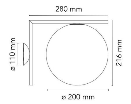 Flos IC C/W1 Wandleuchte / Deckenleuchte