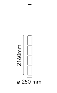 Flos Noctambule Suspension 4 High Cylinder