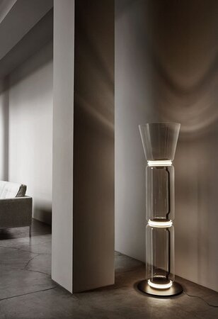 Flos Noctambule Floor 1 High Cylinders Cone Small Base