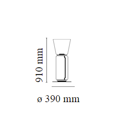 Flos Noctambule Floor 1 High Cylinders Cone Small Base