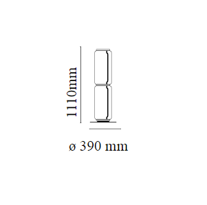 Flos Noctambule Floor 2 High Cylinders Small Base