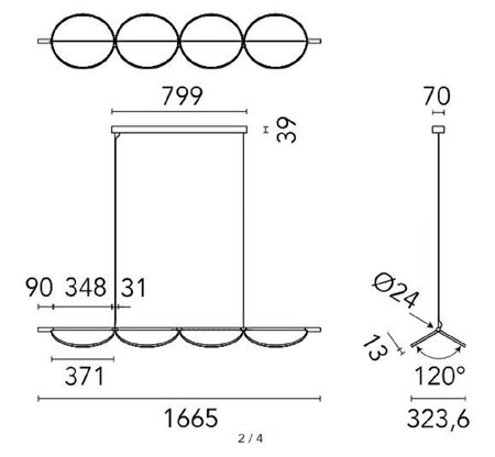 Flos Almendra Linear S4 Pendelleuchte