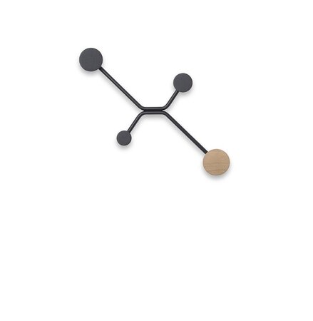 Hook Wall Coat Rack - Straight Walls - Black matte 9005