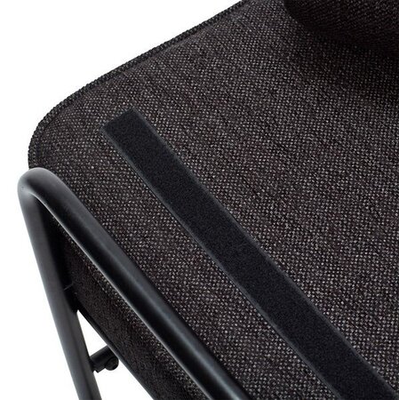 Huebsch Sitzbank, Metall/Stoff, Schwarz