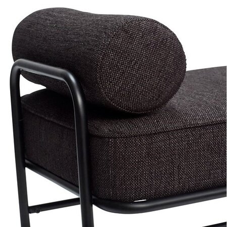 Huebsch Sitzbank, Metall/Stoff, Schwarz