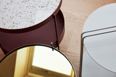 Huebsch Tisch, Metall, Grau