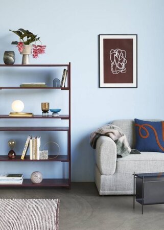 Huebsch Teppich gewebt bordeaux/weiss