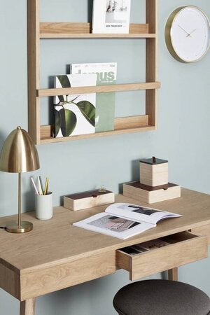 Huebsch Wandregal Eiche FSC natur h92cm