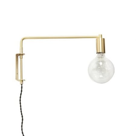 Huebsch Wandlampe m/Birne LED gold