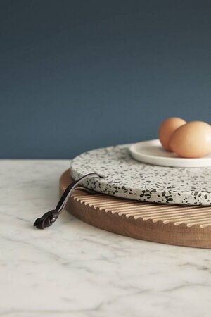 Huebsch Schneidebrett rund Eiche FSC 2er Set