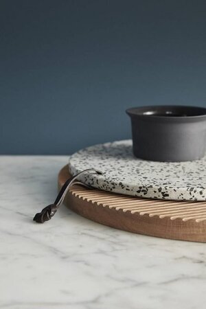 Huebsch Schneidebrett rund Eiche FSC 2er Set