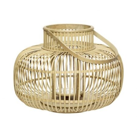 Huebsch Laterne Bambus natur 2er Set ø36 / ø46 cm