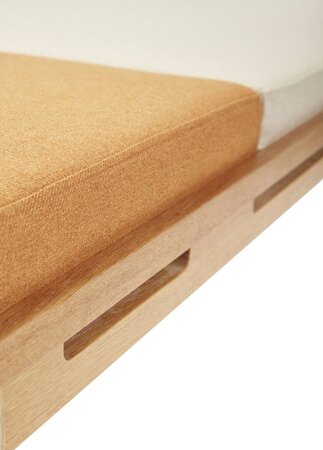 Huebsch Daybed Eiche/Stoff Beige/Orange