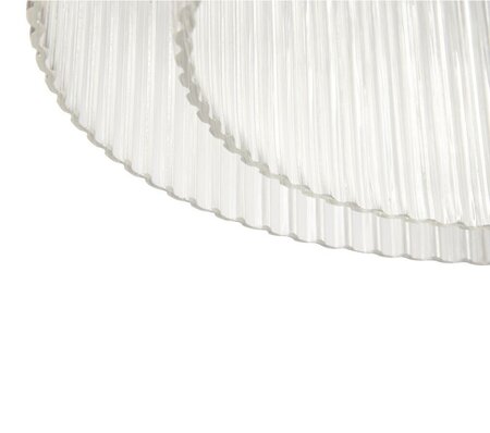 Huebsch Lampe Glas/Metall Klar/Nickel