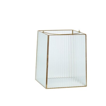 Huebsch Laterne Glas/Metall Klar/Schwarz 2Er Set