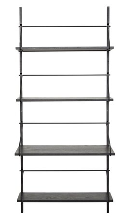 Huebsch Regal Metall/Asche Fsc Schwarz