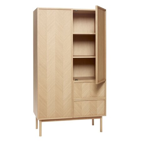 Huebsch Schrank Eiche Fsc Natur 100X52X180Cm