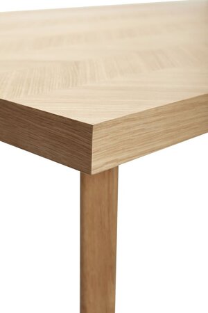 Huebsch Tisch Eiche Fischgrätenmuster Fsc Natur 100X200Xh75Cm
