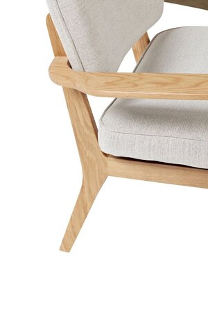 Huebsch Loungestuhl Eiche Fsc Oeko-Tex - Grau, Natur