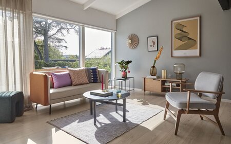 Huebsch Loungestuhl Eiche Fsc Oeko-Tex - Grau, Natur