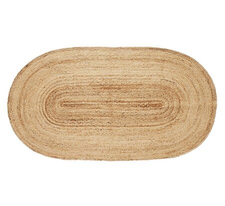 Hübsch Sage Teppich Oval Naturfarben